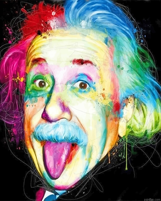 Albert Einstein Rainbow New Paint By Numbers.png