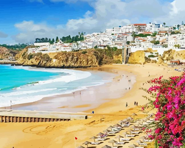 Albufeira Beach Paint By Numbers.png