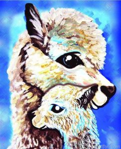 Alpaca And Her Baby Paint By Numbers.png