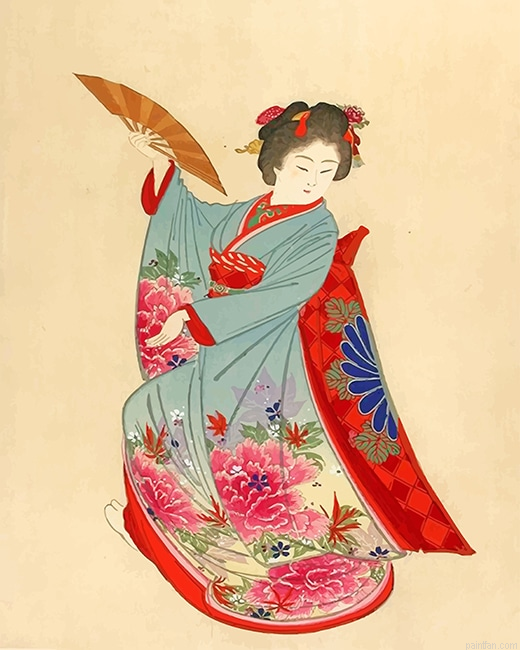 Ancient Japan Woman Dancer New Paint By Numbers.png