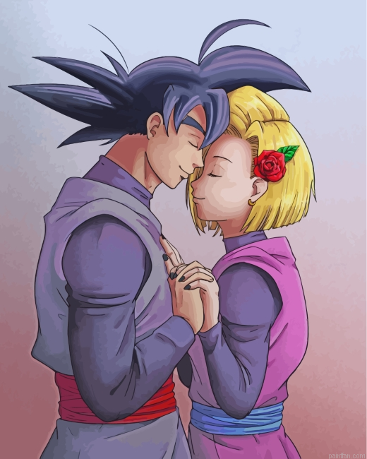 Android 18 And Goku Love Paint By Number.png