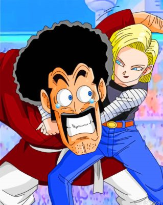 Android 18 And Mr Satan Paint By Number.png