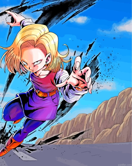 Android 18 Dragon Ball Z Paint By Number.png