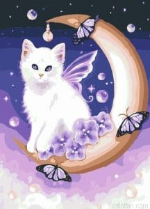 Angel Cat Animal Paint By Numbers.png