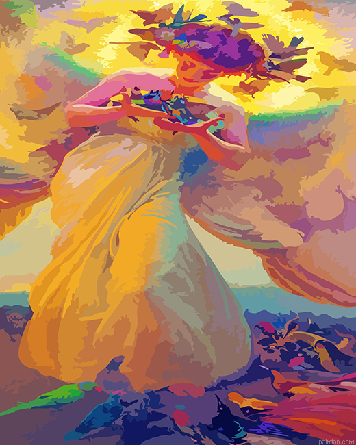 Angel Of Birds By Dvorak Paint By Number.png