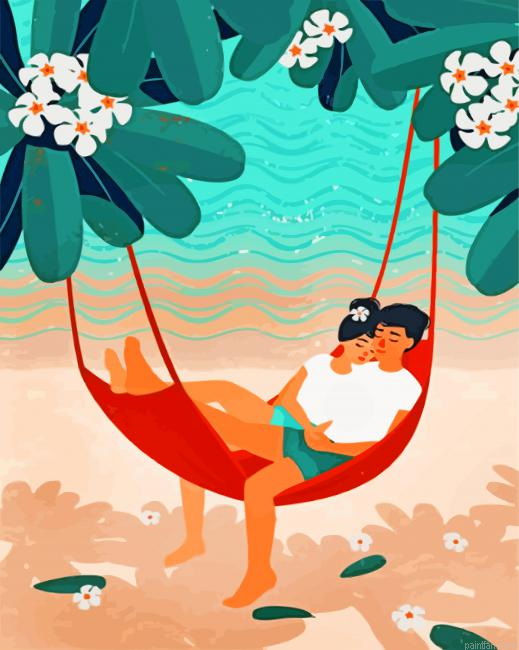 Anime Couple In Hammock Paint By Number.png