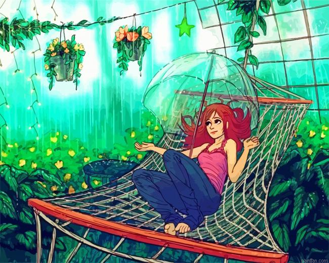 Anime Girl In Hammock Paint By Number.png