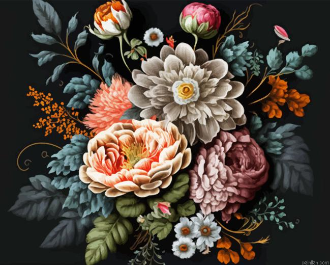 Antique Flowers Paint By Numbers.png
