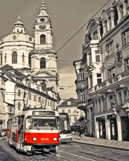 Antique San Francisco Tramway City Paint By Numbers.png