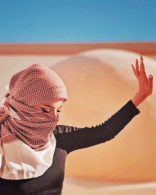 Arabian Woman Enjoying The Desert New Paint By Numbers.png