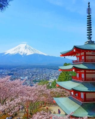 Arakurayama Sengen Park Japan Paint By Number.png
