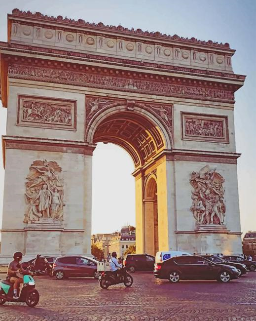 Arc De Triomphe Paris Paint By Number.png