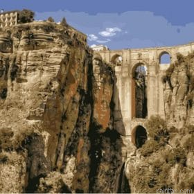 Arch Bridge In Ronda Spain Paint By Numbers.png
