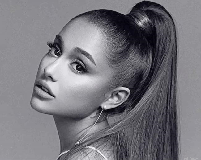 Ariana Grande Black And White New Paint By Numbers.png