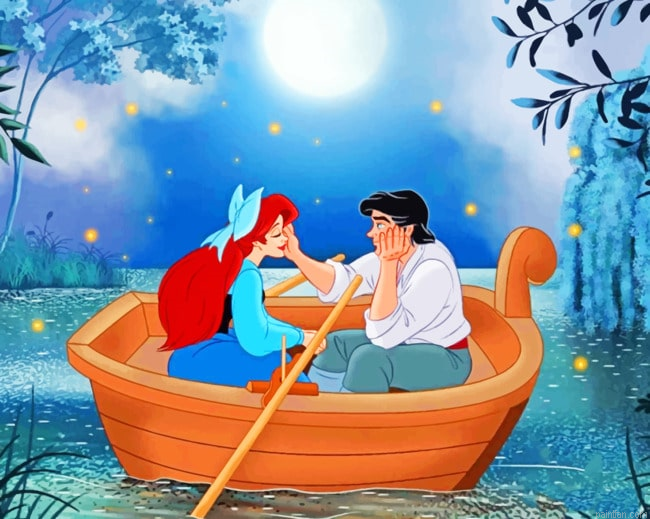 Ariel And Prince On Boat New Paint By Numbers.png