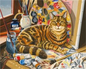 Artistic Cat Paint By Numbers.png