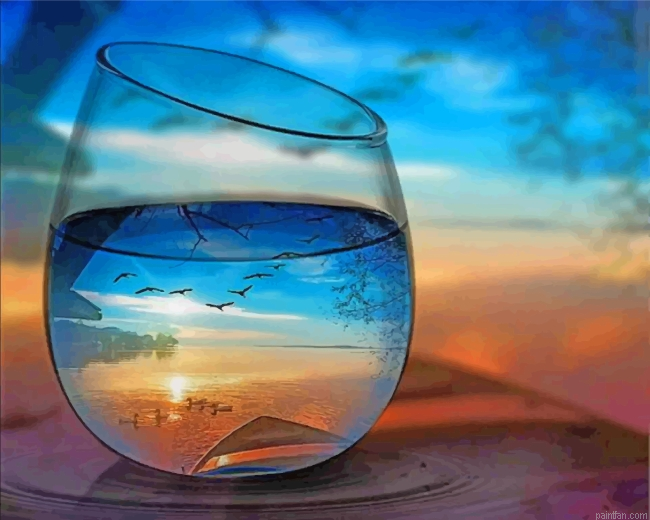 Artistic Cup Of Water Paint By Number.png