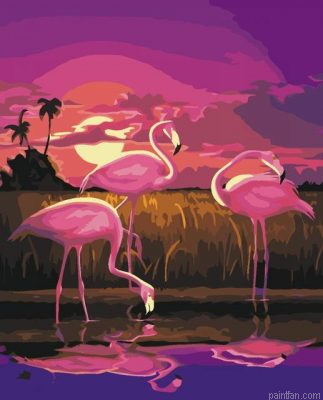 Artistic Flamingo Paint By Numbers.png