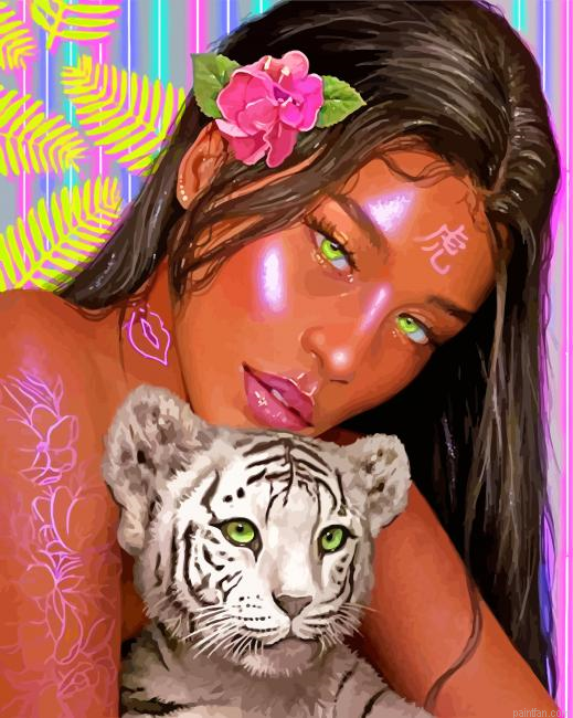 Asian Black Woman Paint By Number.png