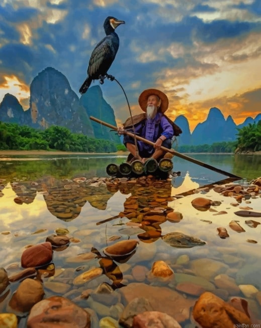 Asian Fisherman New Paint By Numbers.png