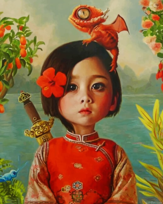 Asian Little Girl New Paint By Numbers.png