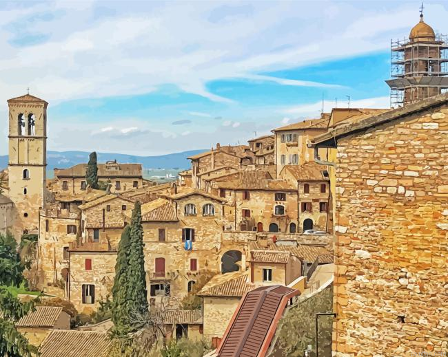Assisi Town Italy Paint By Numbers.png