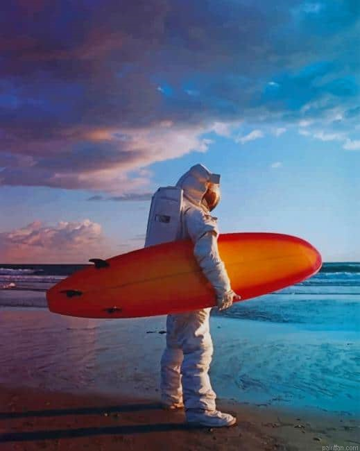 Astronaut On The Beach New Paint By Numbers.png