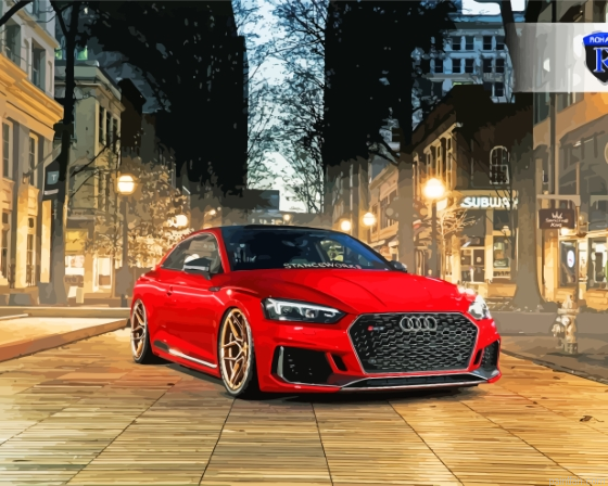 Audi S5 In The Street Paint By Numbers.png