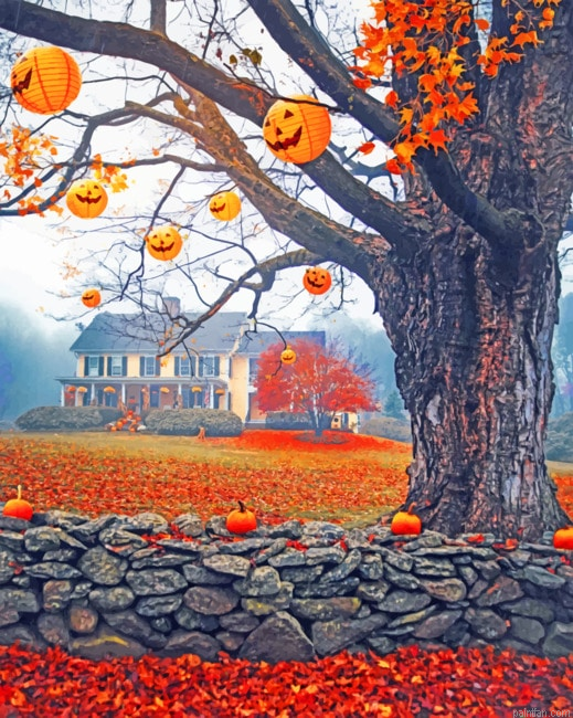 Autumn Halloween Landscapes Paint By Numbers.png