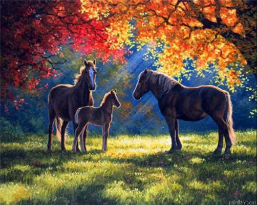 Autumn Horse Paint By Numbers.png