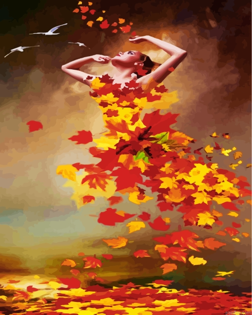 Autumn Leaves Lady Paint By Number.png