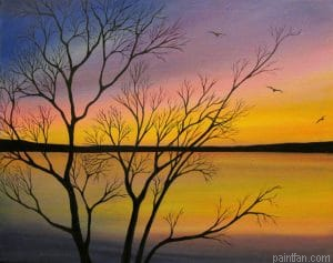 Autumn Sunset Paint By Numbers.png