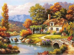 Autumn Farm Landscape Paint By Numbers.png
