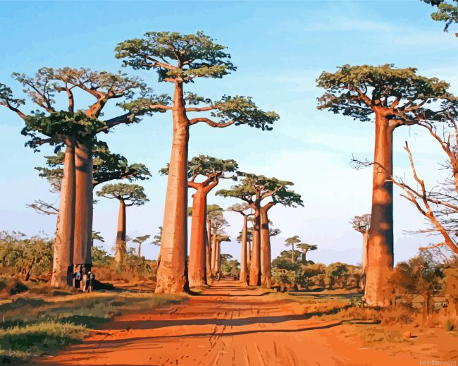 Avenue Of The Baobabs Paint By Number.png