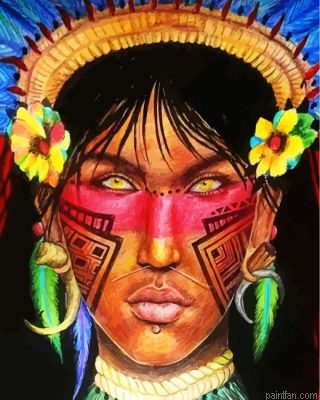 Aztec Man Paint By Number.png