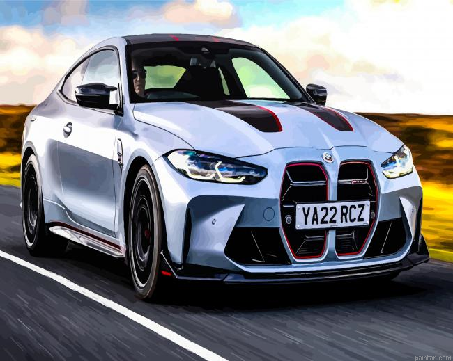 Bmw M4 Grey Car Paint By Numbers.png