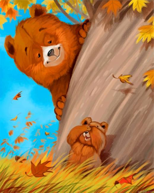 Baby Bear And His Mama Paint By Number.png