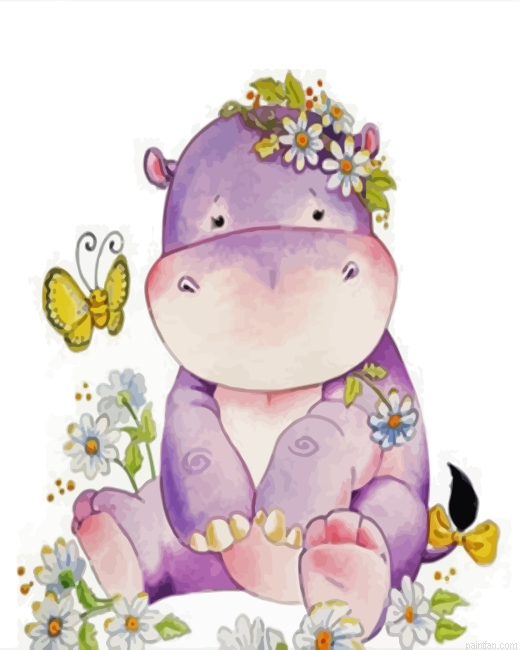 Baby Hippopotamus Paint By Number.png