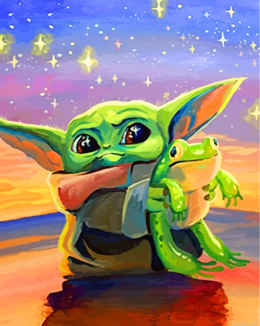 Baby Yoda Holding Frog Paint By Number.png