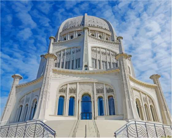 Bahai House Of Worship Temple Paint By Numbers.png