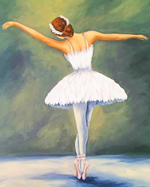 Ballerina With White Dress New Paint By Numbers.png