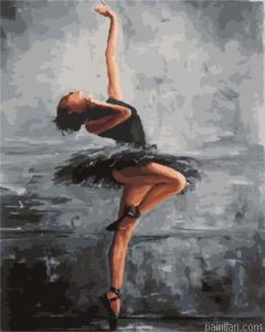 Ballerina In Black Paint By Numbers.png