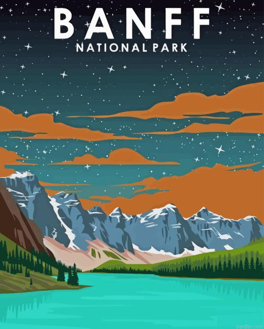 Banff Canada Poster Paint By Numbers.png