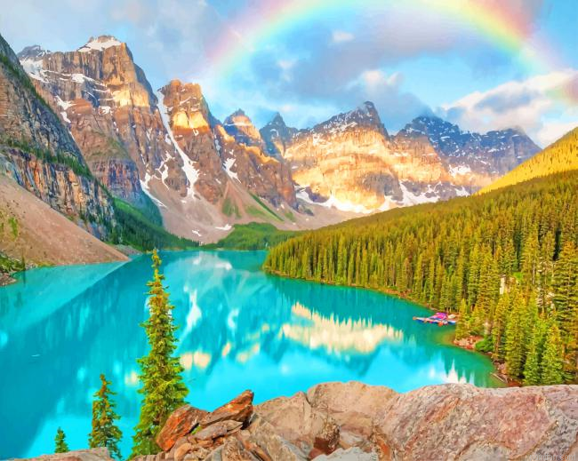 Banff National Park Lake New Paint By Numbers.png