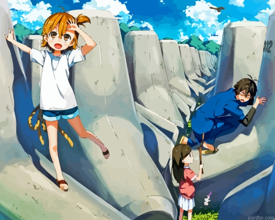 Barakamon Anime Characters Paint By Numbers.png