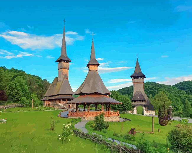 Barsana Monastery Paint By Numbers.png