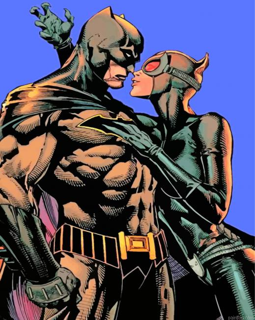 Batman And Catwoman Heroes Paint By Number.png