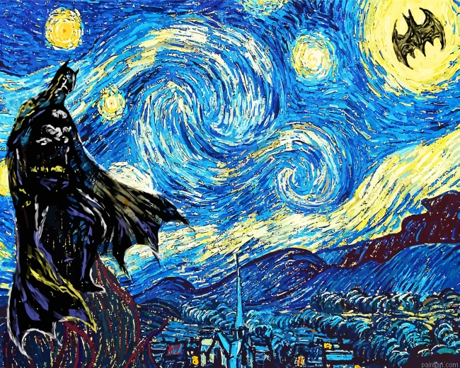 Batman Starry Night Paint By Number.png