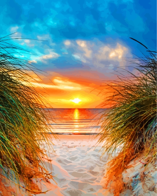Beach Sunset Paint By Number.png