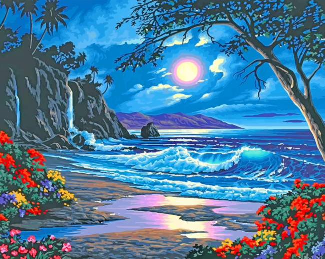 Beachside Waves Island Paint By Numbers.png